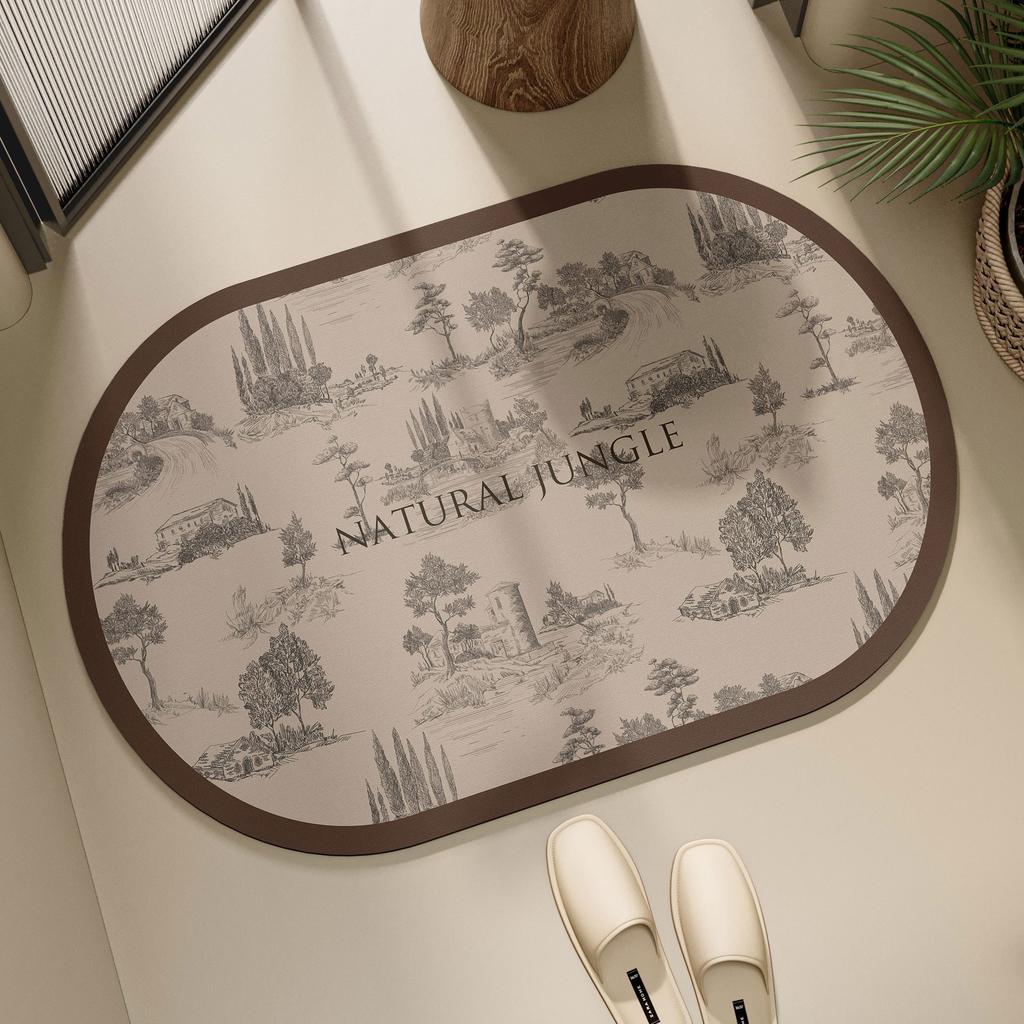 Коврик для пола в ванной комнате Мягкий диатомовый ил Водопоглощающий Быстросохнущий Туалет Бытовой Сухой Влажный Разделительный Туалет Ванная комната Коврик для ног