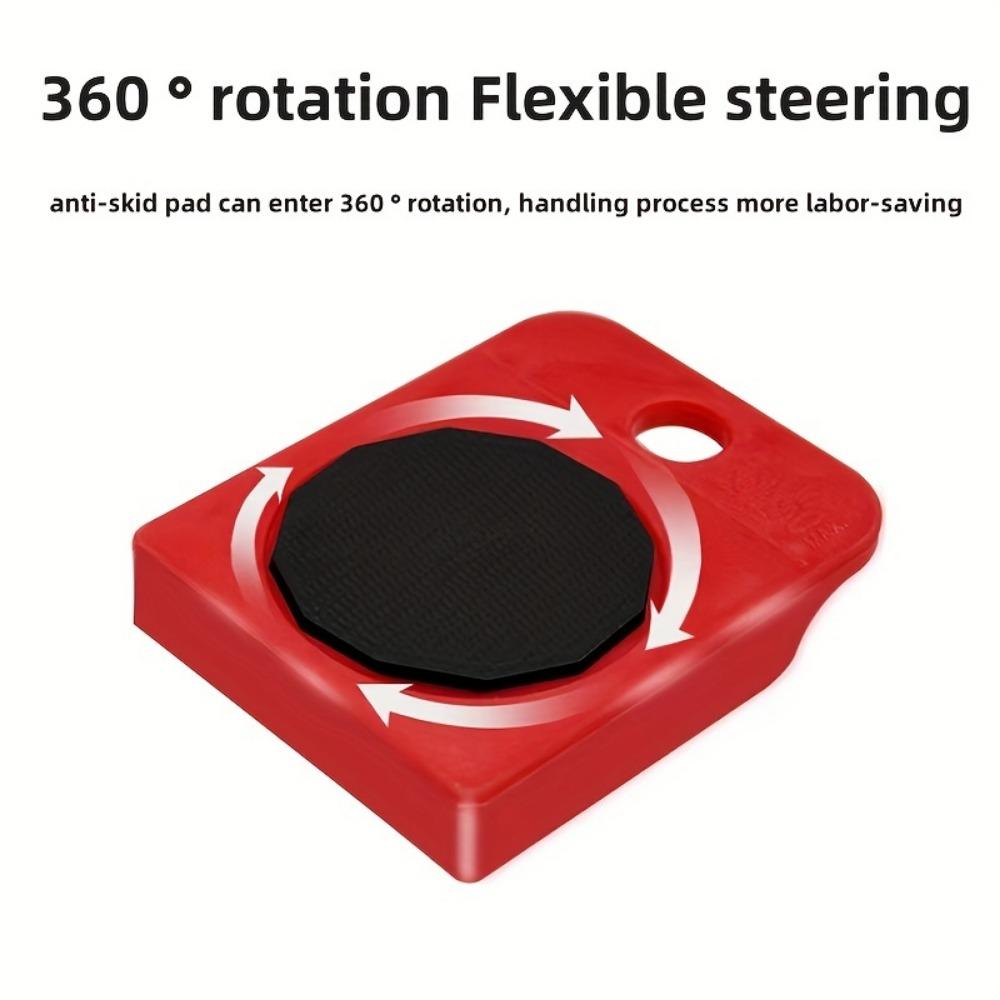 Комплект для подъема мебели из 5 предметов — легко перемещаемый и скользящий инструмент с вращающимися на 360° накладками, идеально подходит для перепланировки жилых помещений