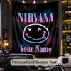 TapestryNirvana Custom Name Text Personalized Wall Hanging Tapestry Home Wall Decor