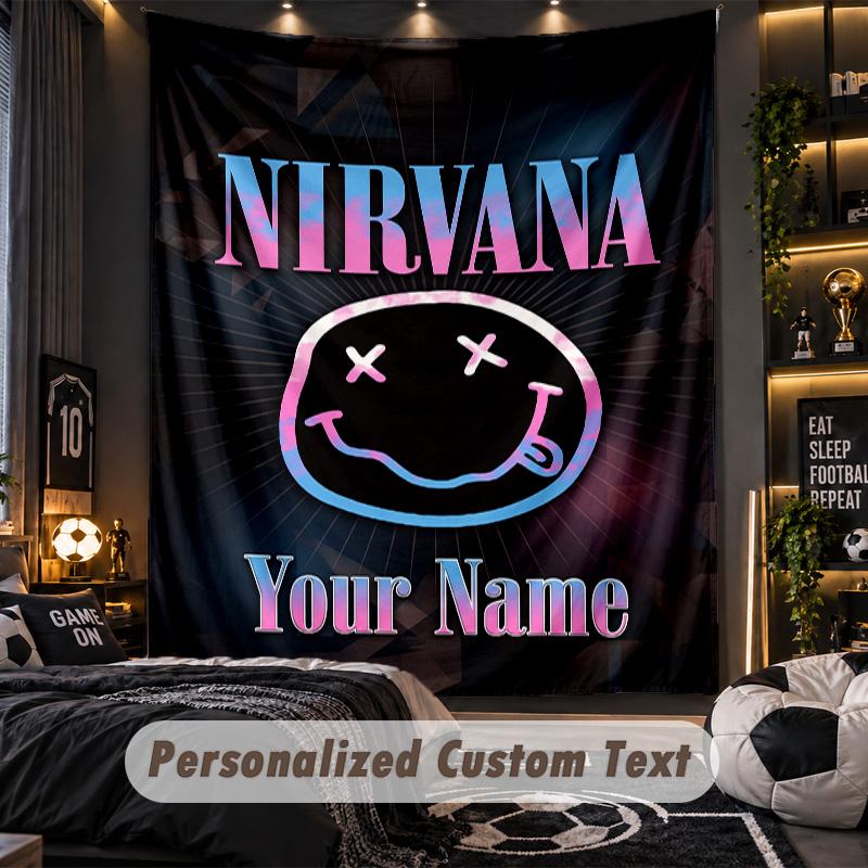 TapestryNirvana Custom Name Text Personalized Wall Hanging Tapestry Home Wall Decor