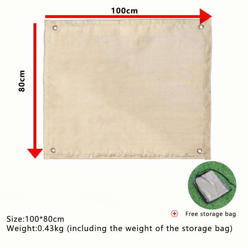 1 шт. Уличный кемпинг Огнеупорная ткань Пикник Барбекю Изоляционный коврик Огнестойкое Высокотемпературное Противопожарное одеяло Коврик из стекловолокна