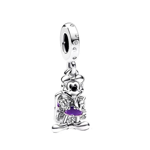 925 Silver Dumbo Mickey Mouse Charm Bead DIY Fine Jewelry Bracelet Pendant