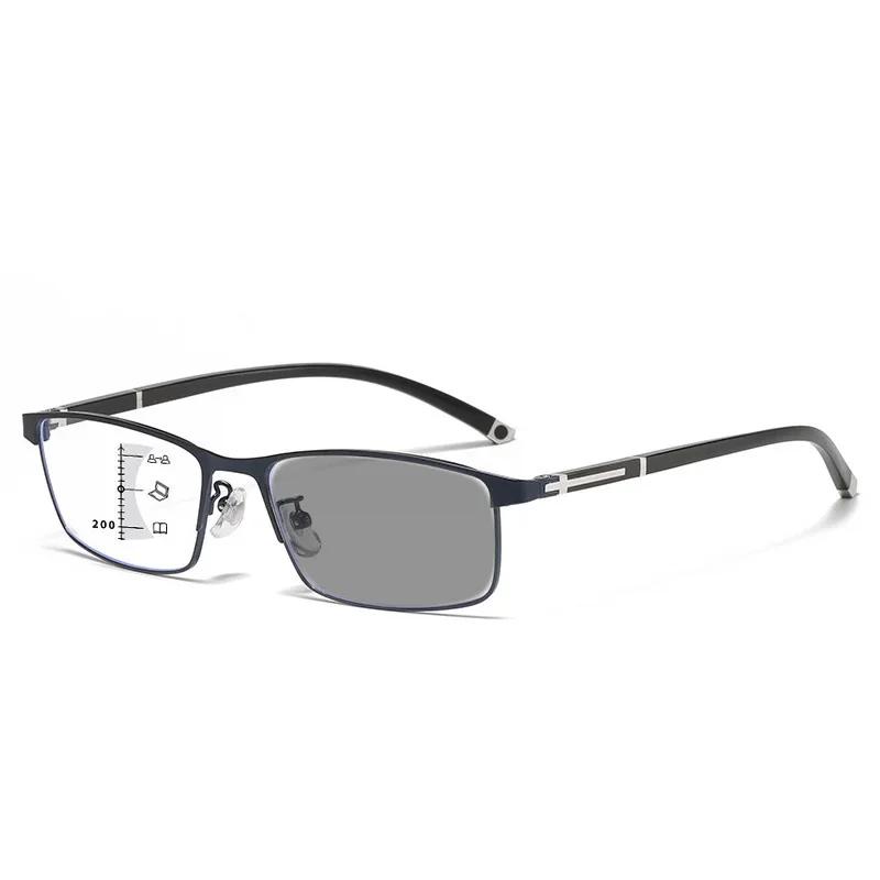 Трендовые анти-УФ фотохромные очки для чтения мужские женские винтажные мультифокальные очки унисекс модные меняющие цвет пресбиопия