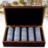 1 шт. держатели для дисплеев, капсулы для хранения монет 46 мм, 50 шт., деревянный ящик