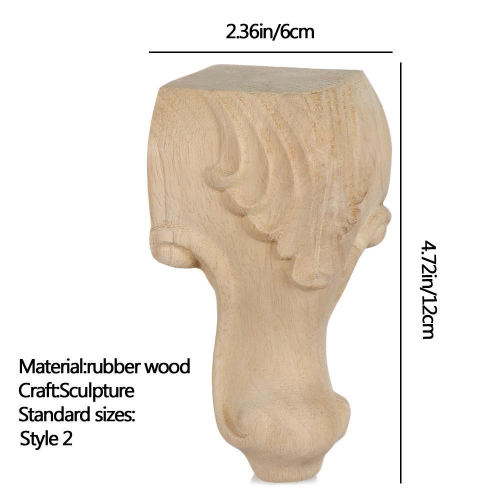 Accessories Decoration Crafts Home Decor Furniture Foot Legs Vintage Wood Carved Cabinet Seat Feets