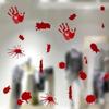 Halloween Horrific Blood Hand Foot Window Glass Sticker Living Room Bedroom Wall Sticker Halloween Costume Party Favors