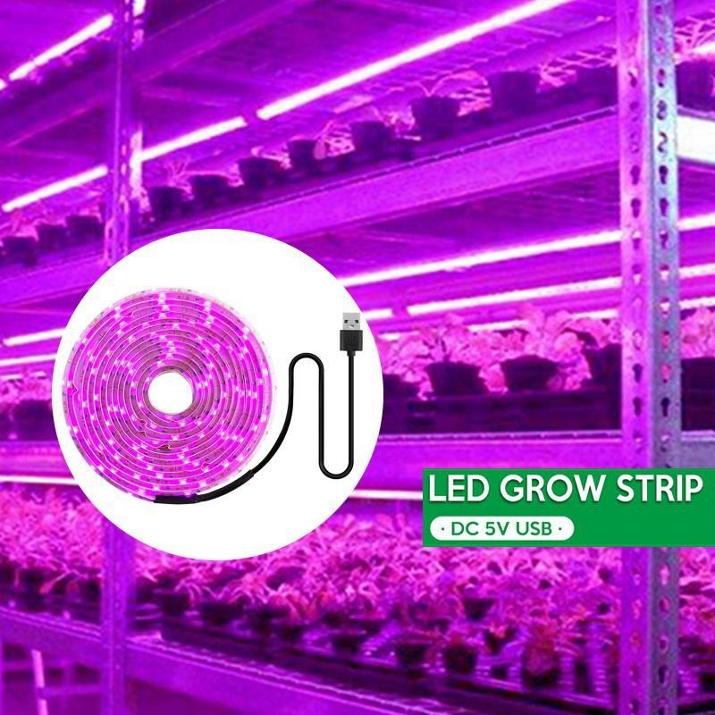 5M 2835 SMD LED Grow Light Full Spectrum USB Grow Light Strip Phyto Lamps Plant Growth Light for Plants Greenhouse Hydroponic Growing