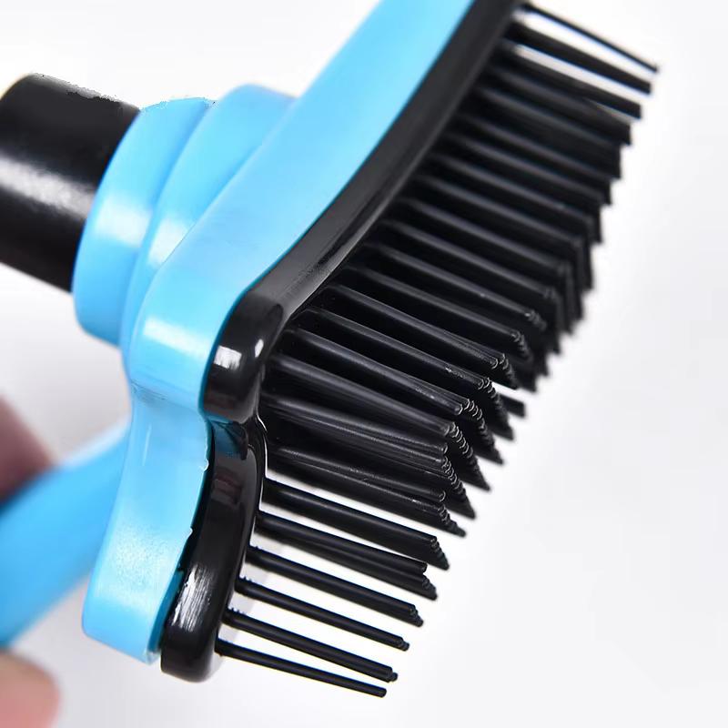 Щетка для собак, щетка для ухода за кошками, самоочищающаяся, антистатическая, массажная расческа, устойчивая, более густая щетина, товары для животных, чтобы удалить выпавшую шерсть