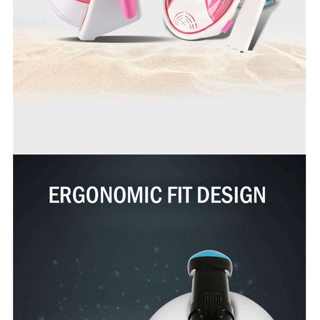 Underwater Scuba Anti Fog Full Face Diving Mask Snorkeling Respiratory Masks Safe Waterproof Swimming Equipment for Adult Kids