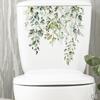 Green Plant Leaves Flower Wall Sticker Bathroom Toilet Decor Living Room Cabinet Home Decoration Decals Beautify Self Adhesive M