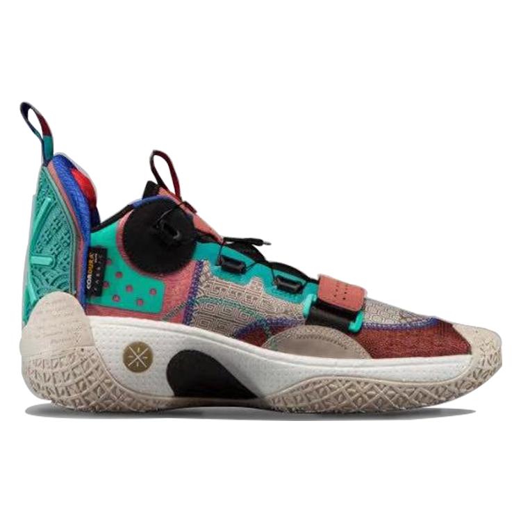 Li Ning WOW 8 Way Of Wade 8 Праздник Весны Средневысокие Баскетбольные Кроссовки для Выступлений Мужские Черно-Белые ABEP001-5