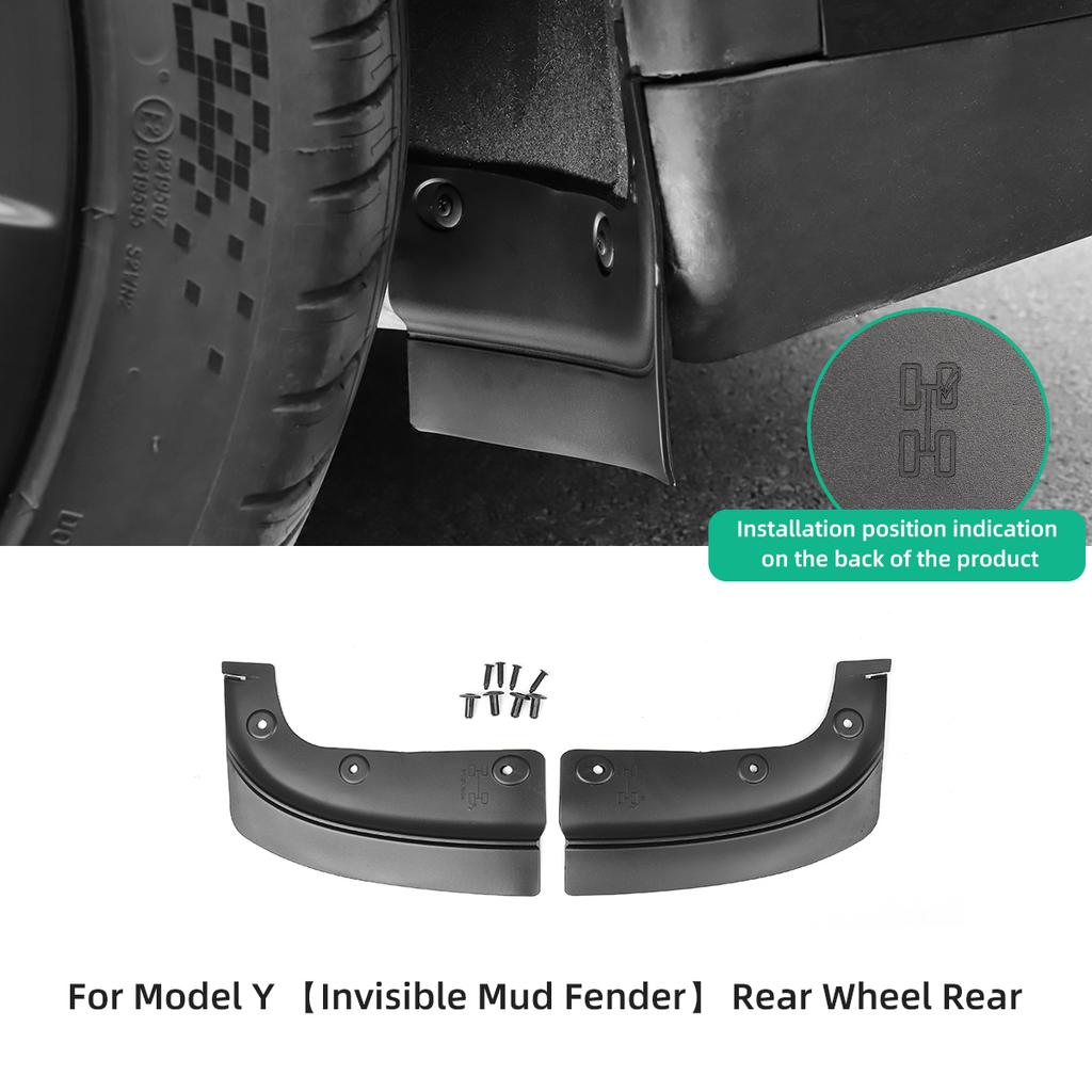 LUCKEASY For Tesla Model 3 Model Y -2023 Rear Wheel Mud Flaps Car Modification Accessories Splash Guards Mud Fenders