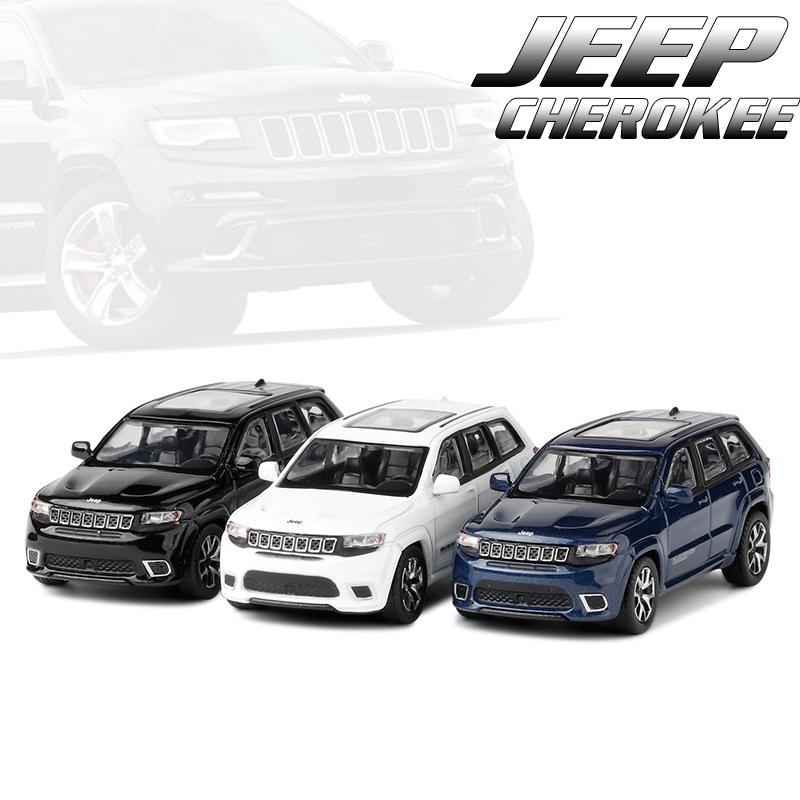 1/64 Jeep Grand Cherokee Trackhawk Miniature 1:64 JKM Toy Car Model SUV Sport Vehicle Free Wheels Diecast Metal Collection Gift