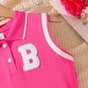 Платье для девочек, летнее детское модное платье без рукавов с надписью, милое спортивное платье