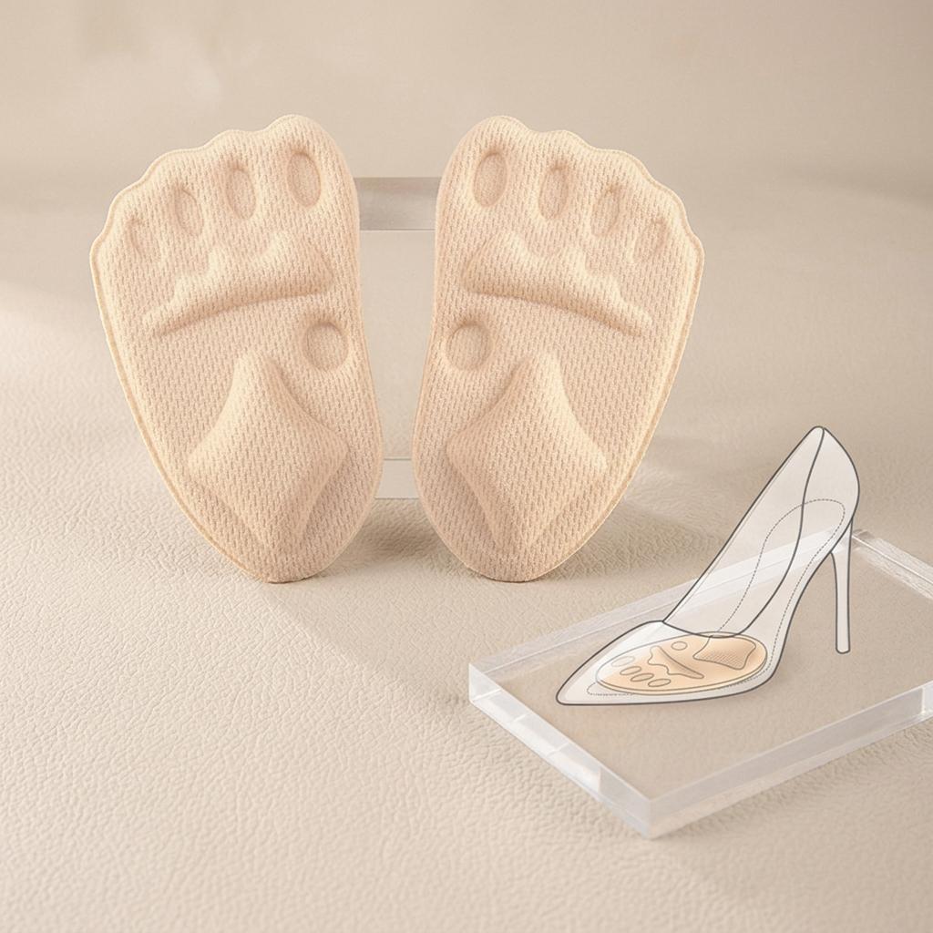 Silicone Forefoot Half Insole For Women With Self Adhesive Non Slip Cushioning