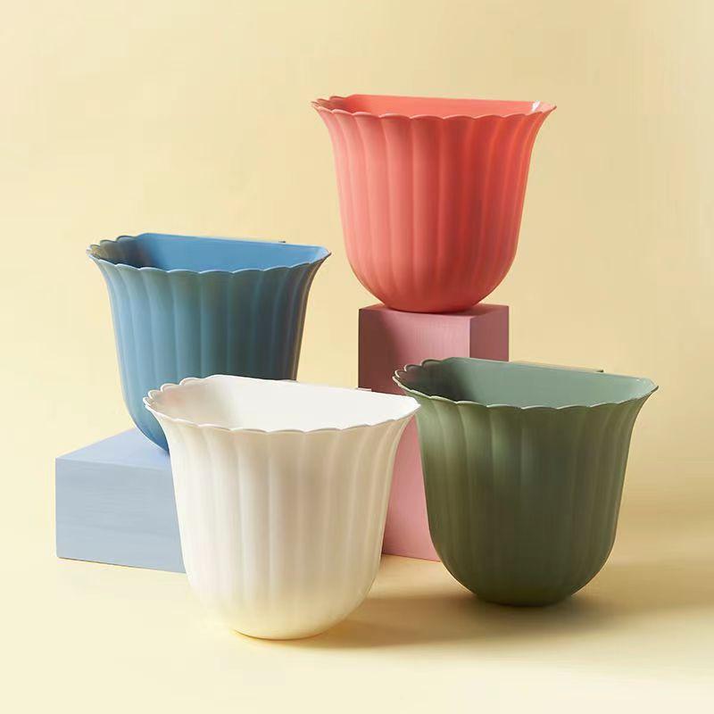 Mini Kitchen Cabinet Door Hanging Garbage Bin Can Desk Trash Storage Container Flower Pots