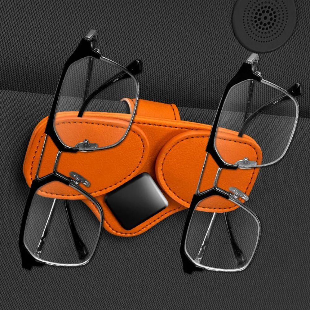 Double-Clip Car Visor Sunglasses Organizer Magnetic Sunglasses Holder Car Glasses Clip Traveling