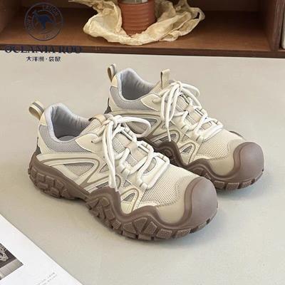 Женская обувь на платформе, сетчатая дышащая повседневная спортивная обувь на плоской подошве, альпинистские белые туфли