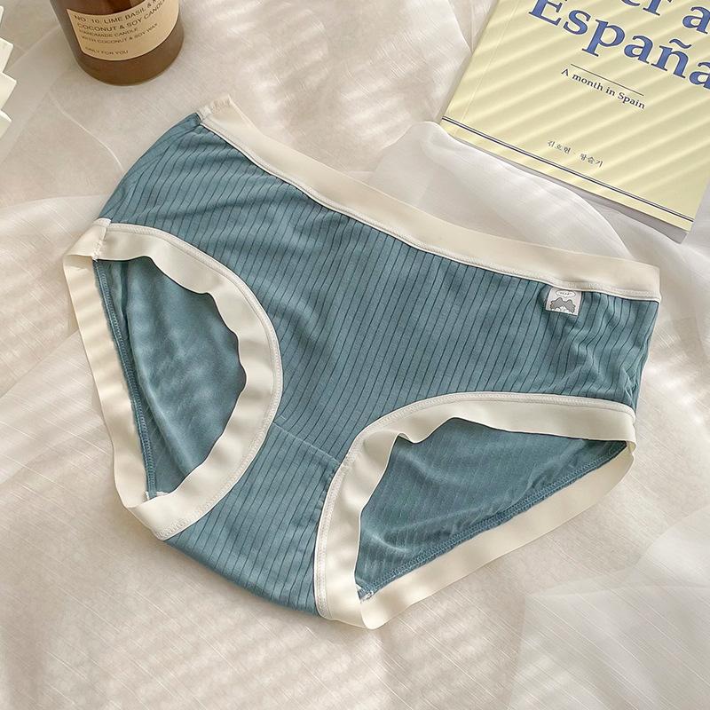 Women's Underwear Sexy Cotton Antibacterial Seamless Mid Waist Shorts Briefs