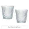 Стаканы из стекла с узором «Ледник», набор из 2 штук