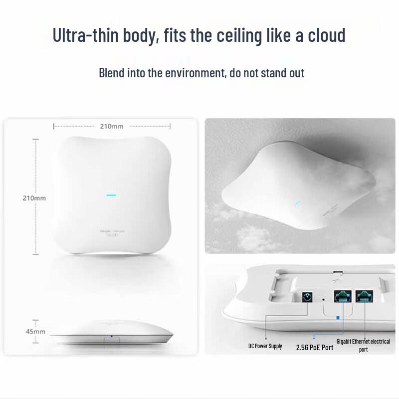 Потоковая точка доступа Ruijie WiFi 7 2,5G (RG-RAP2271(MG)) (Китайская версия)