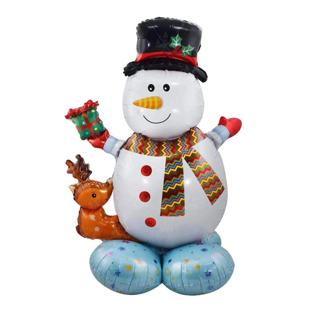 Снеговик Рождественская вечеринка Украшение Санта-Клауса Украшение дома Рождественский стоячий воздушный шар