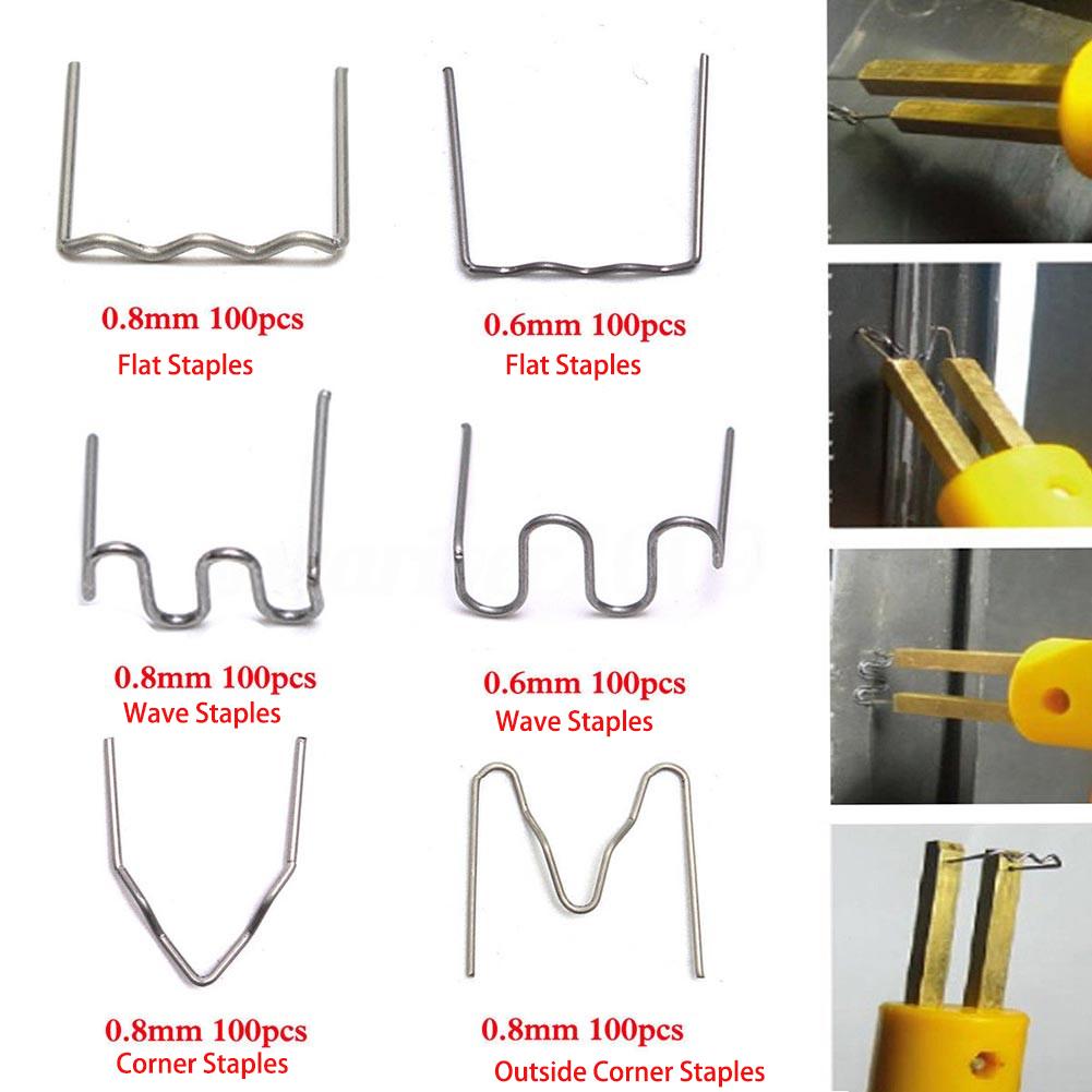 For Plastic Welder Tool Car Damaged Bumper Repair Kit 100Pcs Hot Stapler Staples