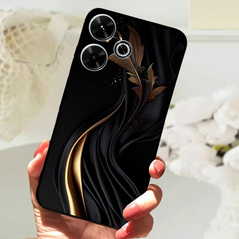 Чехол для Xiaomi Redmi 13 Модный Рисунок Матовое Покрытие Мягкий Силикон ТПУ Чехол для Телефона Для Xiaomi Poco M6 4G Ударопрочный Корпус Fundas