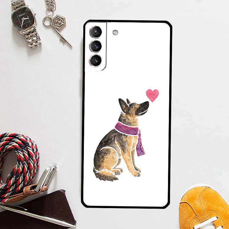 Чехол с изображением немецкой овчарки для Samsung Galaxy S24 Ultra S23 S22 S21 S20 Plus Note 10 Note 20 S9 S10 S21 FE