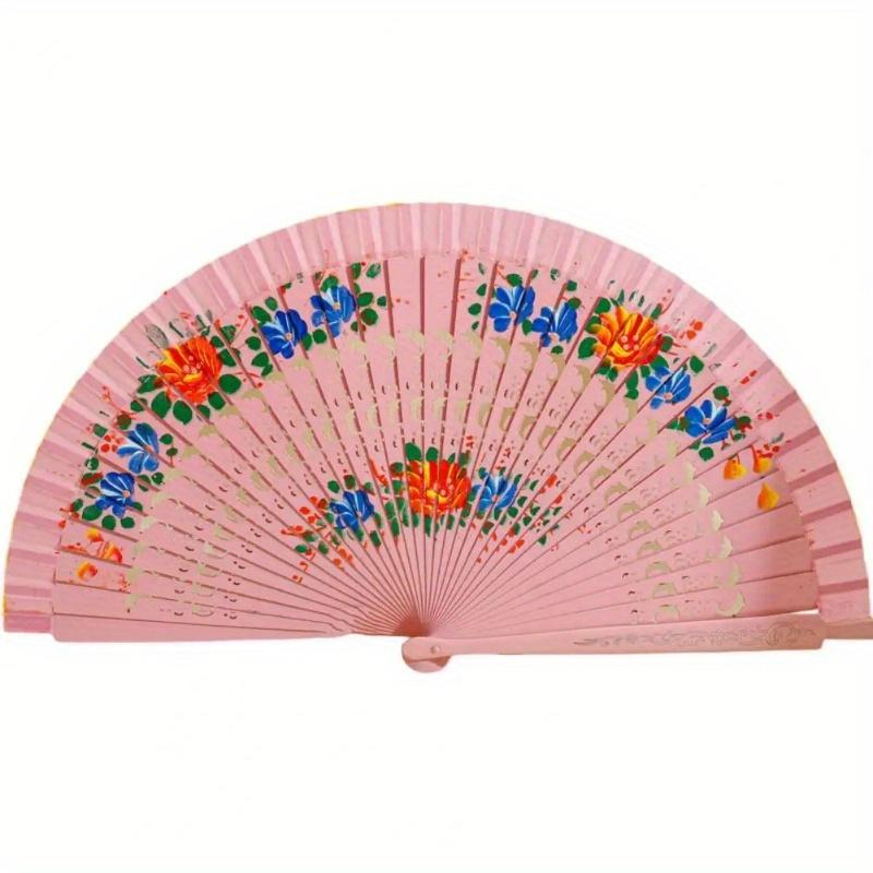 Складной веер, деревянный испанский веер для танцев, ручной складной веер, украшения для дома, ремесленные подарки для гостей