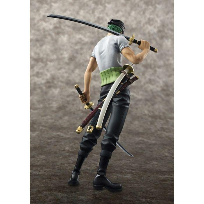 Statuette - MEGAHOUSE - One Piece - Roronoa Zoro - 10th Limited Ver. - 23 cm - Plastique - Résine