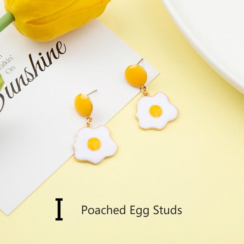Желтые лимонные свежие серьги, женские летние новые серьги-джокеры, серьги с милым темпераментом