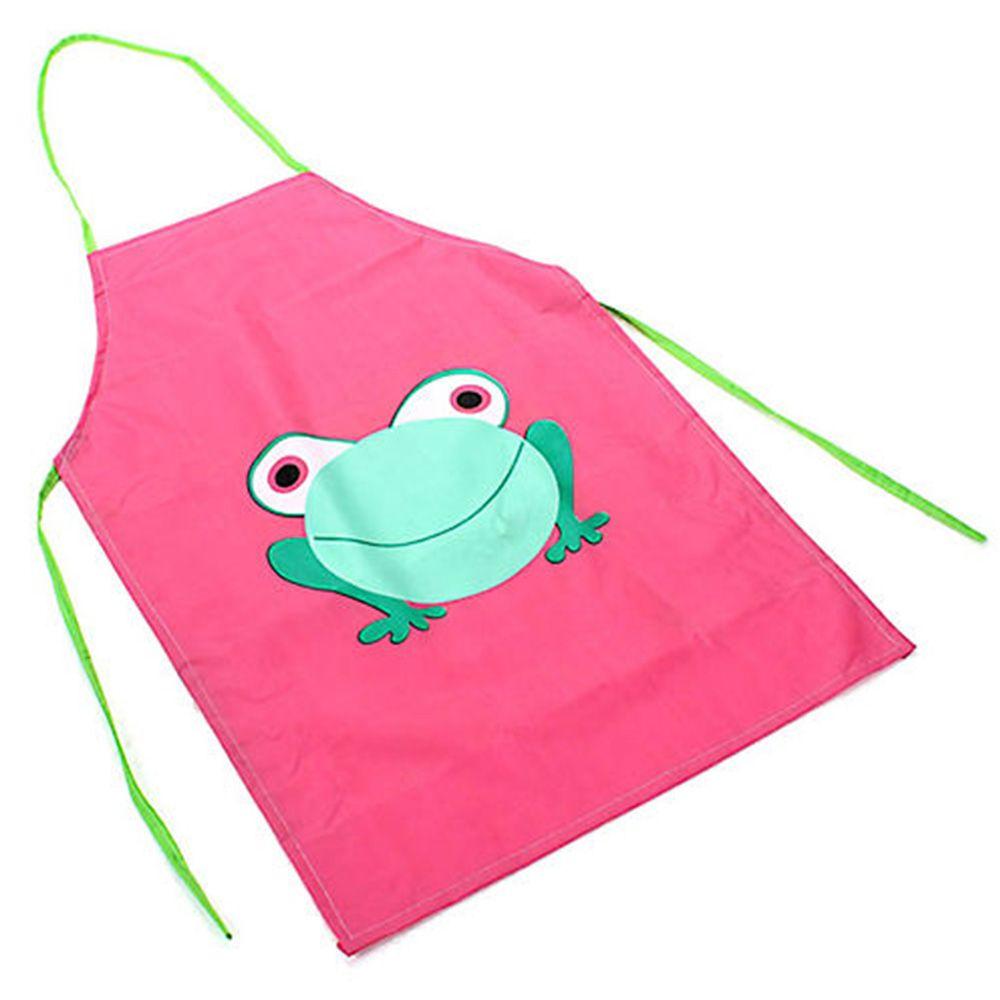 Craft Art Painting Cooking Cute Kids Cartoon Frog Printed Frog Design Apron Children Waterproof