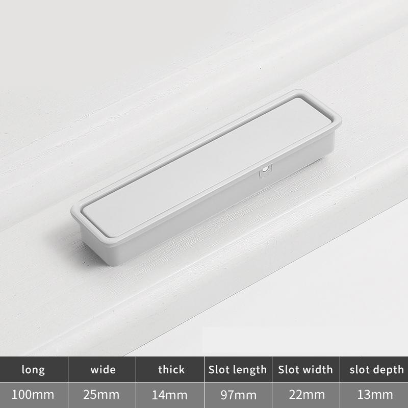 Morandi Invisible Aluminum Alloy Buckle Handles Modern Design Cabinet Wardrobe Door Knob Embedded Pull
