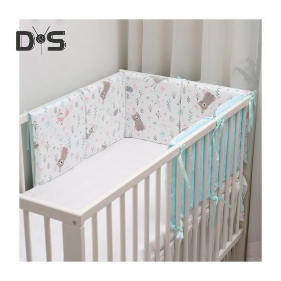 6 шт. противоударный дышащий мягкий чехол для детской кроватки, бампер для детской кроватки, регулируемая моющаяся мягкая подкладка для боковин