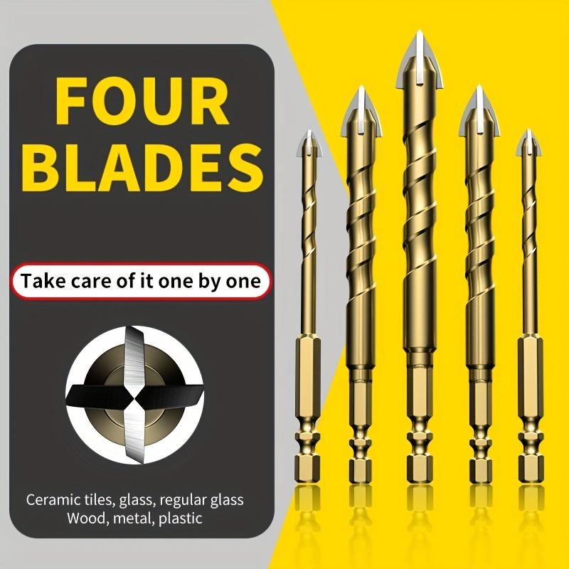 Крестообразное шестигранное сверло для плитки, открыватель отверстий в стеклобетонной плитке, набор твердосплавных сверл