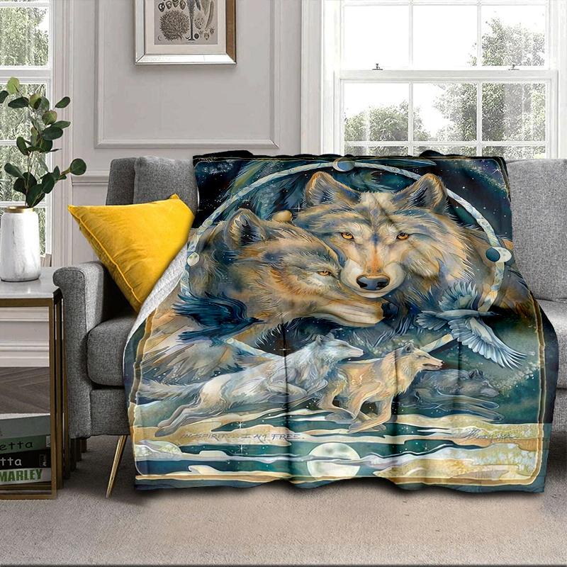 Wolf Pack Wilderness Blanket Flannel Blanket Throw Blanket Sofa Cover Blanket Soft Premium Blanket Picnic Blanket Tv Blanket Gifts