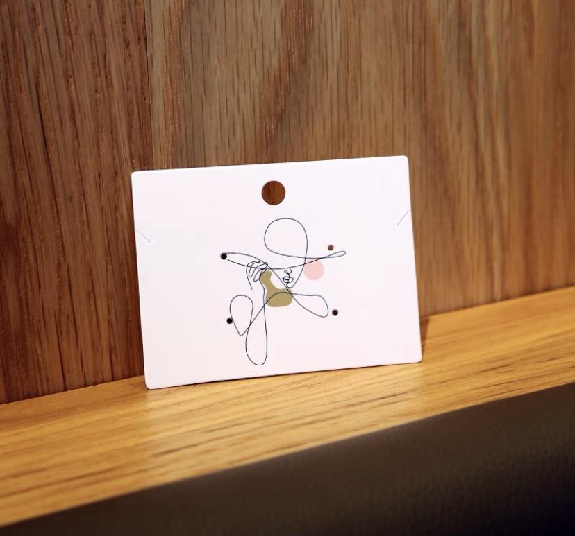 100 шт., линейный узор для сережек, картонная упаковка для ювелирных изделий