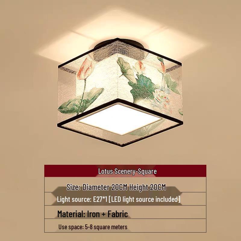 Светодиодный Потолочный Светильник для Балкона, Прихожей или Спальни - Маленький Подвесной Светильник в Новом Китайском Стиле