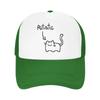 Autistic Cat Mesh Sun Hats  Couple Women Design Trucker Hat Summer Classic Kpop Rock Sunscreen Baseball Cap