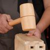 Comfortable Round Head High-Hardness Mallet, Beech Wood Hammer for Woodworking, Wood Carving, and Leathercraft, DIY Carpentry Tool for Woodworking Ent