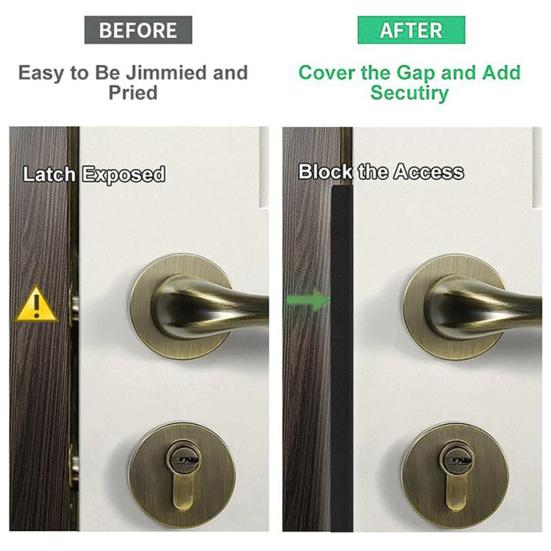 Защитная пластина дверной защелки, нержавеющая, устойчивая к коррозии, простая установка, универсальная защитная пластина для дверной защелки, защитная пластина