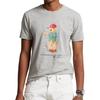 Polo Polo Bear Letter Logo Print Slim Fit Short Sleeve T-Shirt Men Tops Gray 710833459027