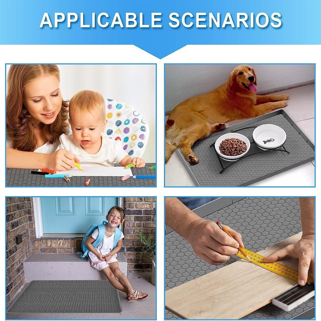Under Sink Mat, Silicone Under Sink Liner For Kitchen And Bathroom, Cabinet Protector Drip Tray, Protects Cabinets From Leaks And Spills