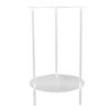 Clear Acrylic Side Table 2 Tier Round Top Nightstand Small Modern End Table for Living Room Bedroom