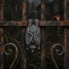 Waterproof Statue Halloween Bat Figurine, Resin Hanging Sculpture, Gothic Upside Garden Fence Accessory Down for Outdoor Tree Yard Decor Scary