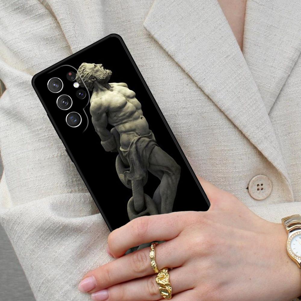 Greek God Statue Face Cell Phone Case for Samsung Galaxy S26 Ultra S25 S24 S23 S22 S21 S20 Note10 Cover