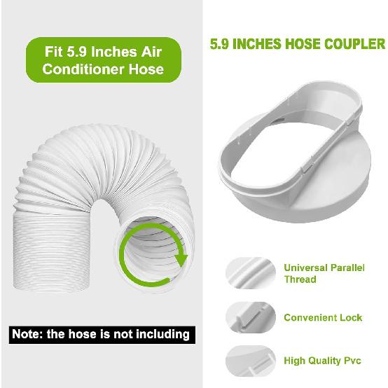 Улучшенный портативный комплект для оконного вентиляционного отверстия кондиционера, комплект уплотнения для окон кондиционера, регулируемый по длине от 17" до 60" для раздвижных окон