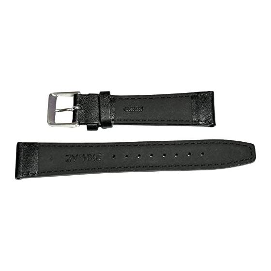 [Ремешок для часов Seiko 19 мм DXH4A из гладкой черной коровьей кожи, мужской]