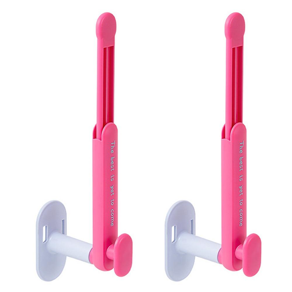 2Pcs Punch-Free Hair Rope Storage Rack Retractable Necklace Bracelet Stand Shower Room
